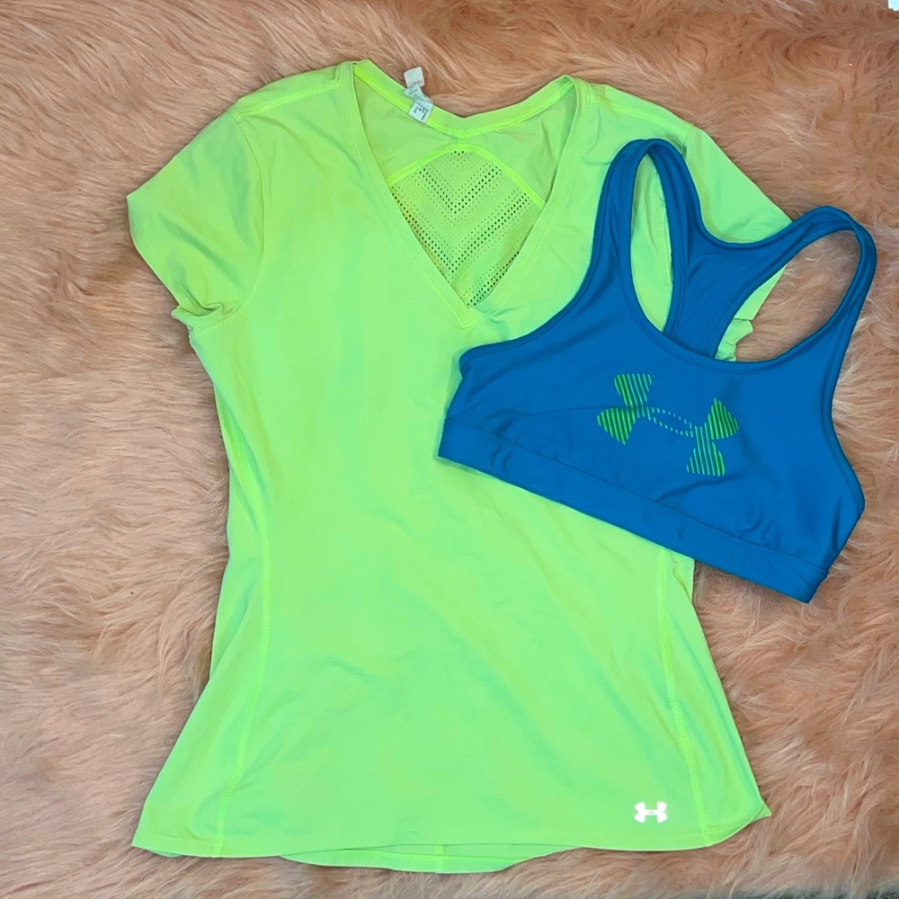 Under armour shirt/sports bra